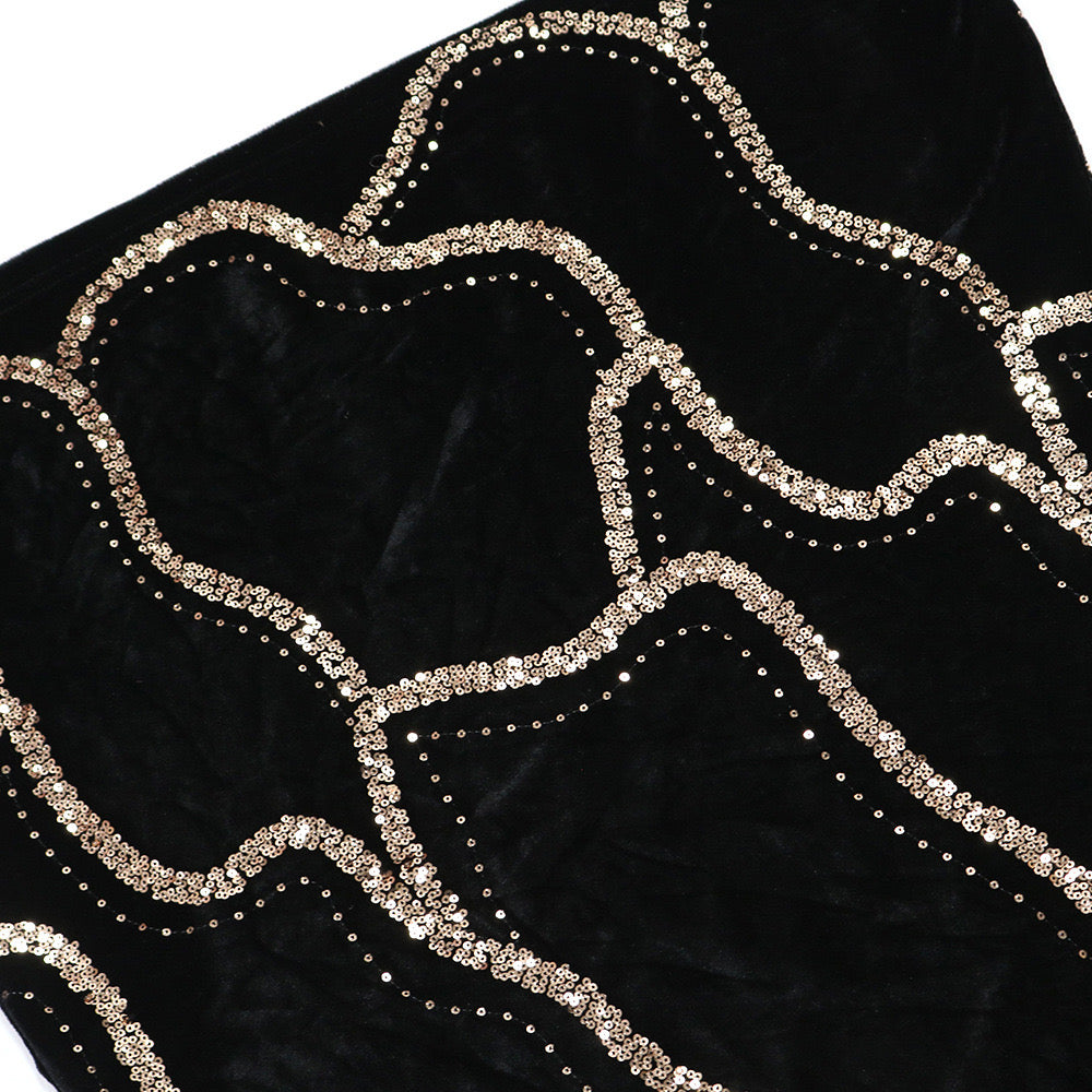 Vestido negro terciopelo con lentejuelas