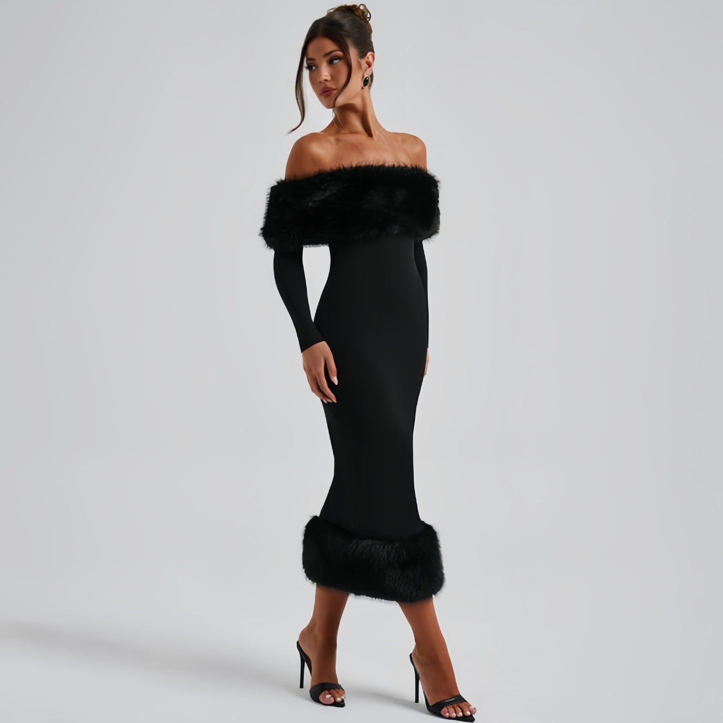 Vestido strapless