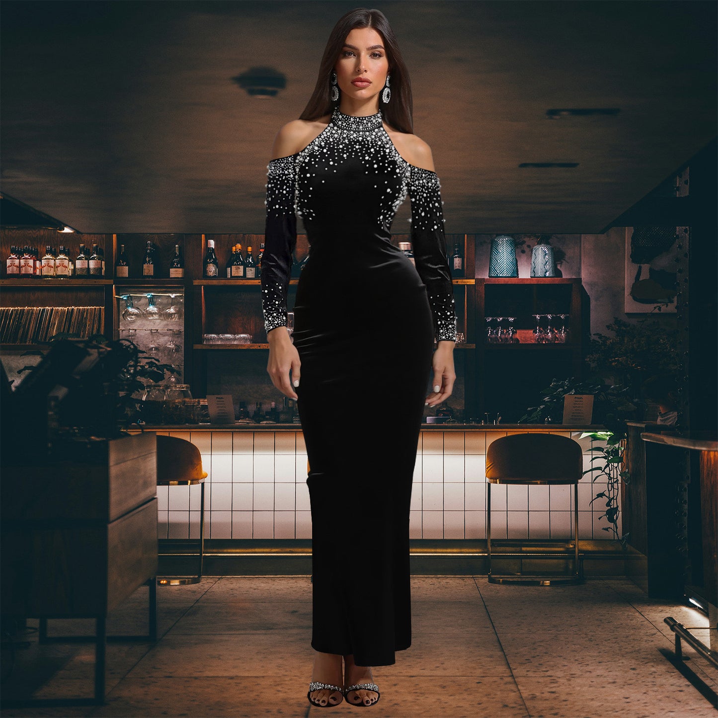 Vestido perlas