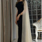 Vestido negro manga larga