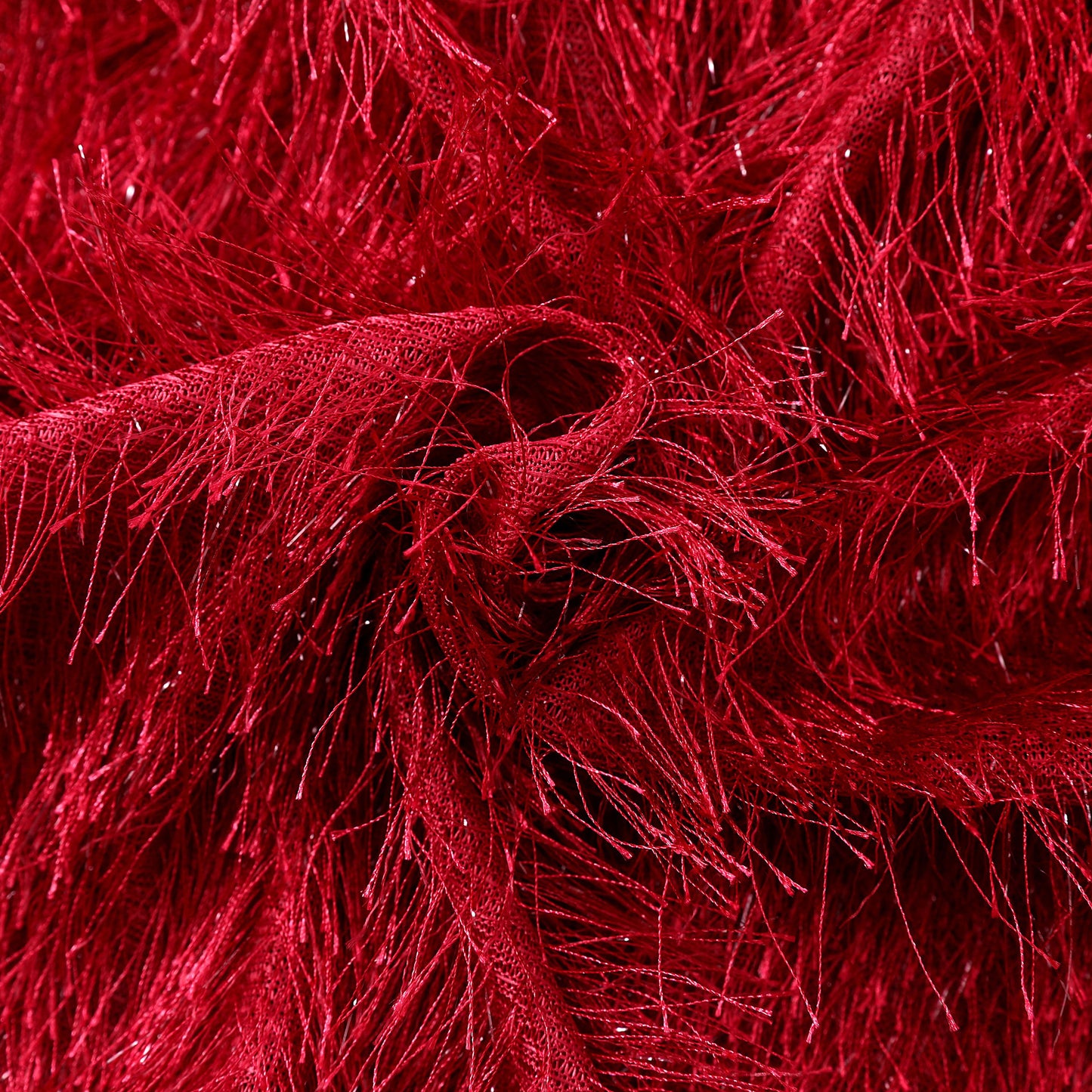 Vestido rojo corto cadenas