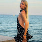 Vestido puntos halter