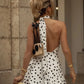 Vestido puntos halter