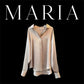 Blusa satinada Champán