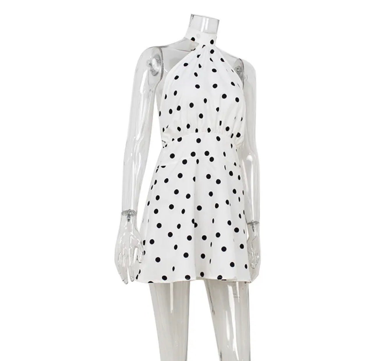 Vestido puntos halter