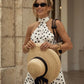 Vestido puntos halter