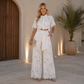 Conjunto brocado blanco