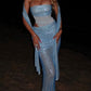 Vestido azul lentejuelas