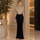 Vestido negro y dorado