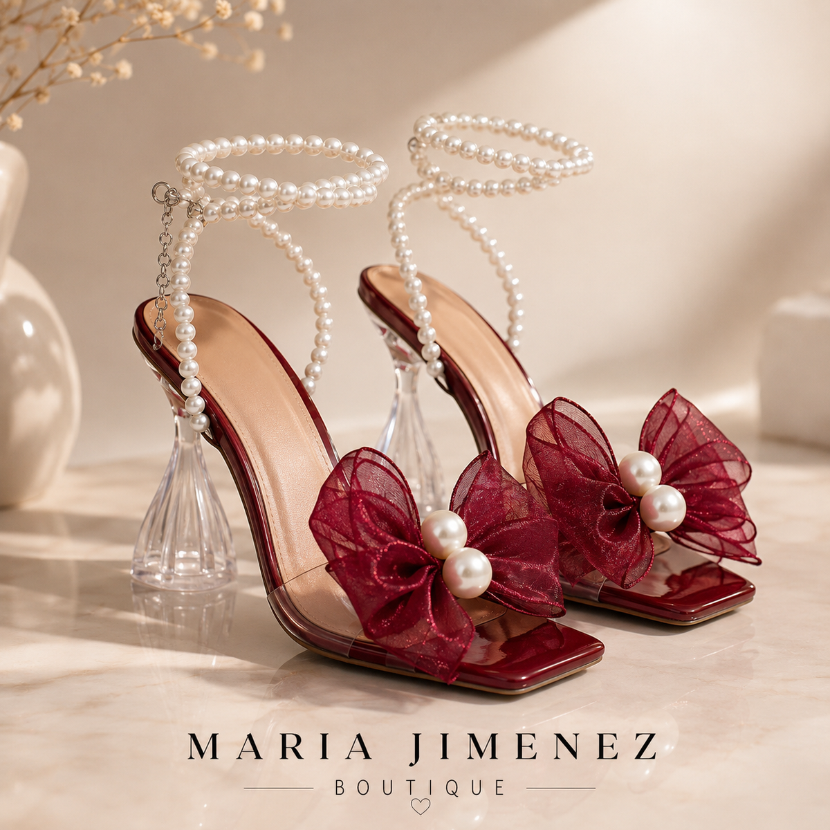 Zapatillas Perlas Roja