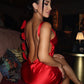 Vestido rojo flores