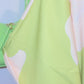 Vestido verde estampado lazo